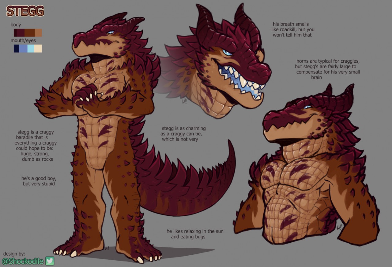 Stegg the Craggy Baradile Reference Sheet